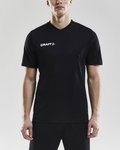 Craft Sport-Tshirt (Trikot) Squad Solid - lockere Schnitt, schnelltrocknend - schwarz Herren
